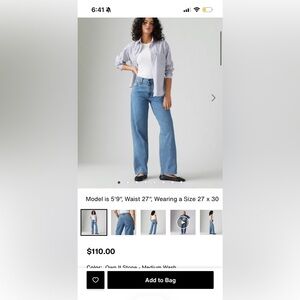 Levi's Women's Baggy Dad Blue Jeans